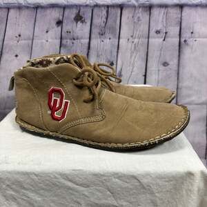 Primus Oklahoma Sooners OU Faux Suede Chukka Shoes Mens Sz 8